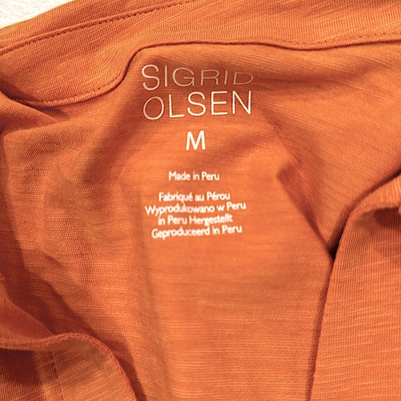 NWOT SIGRID OLSEN V Neck Collared Tank Medium - Picture 10 of 10